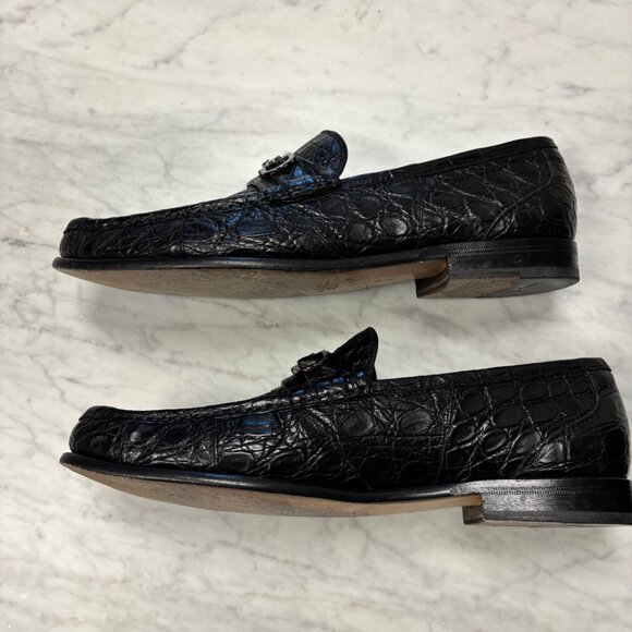 Men\'s Salvatore Ferragamo Crocodile Loafer & Matching Belt, Black main image 15